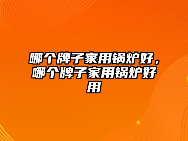 哪個(gè)牌子家用鍋爐好，哪個(gè)牌子家用鍋爐好用