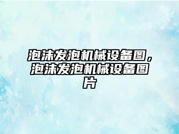 泡沫發(fā)泡機械設備圖，泡沫發(fā)泡機械設備圖片