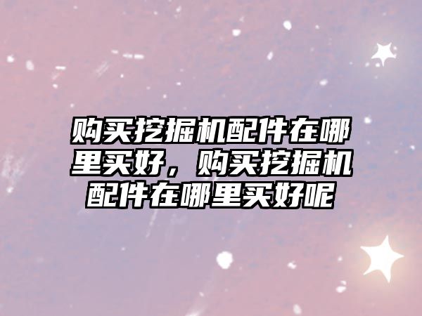 購(gòu)買挖掘機(jī)配件在哪里買好，購(gòu)買挖掘機(jī)配件在哪里買好呢