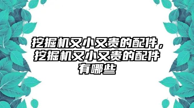 挖掘機又小又貴的配件，挖掘機又小又貴的配件有哪些