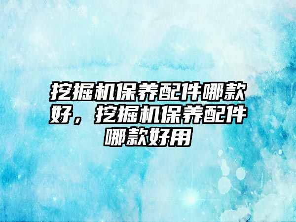 挖掘機保養(yǎng)配件哪款好，挖掘機保養(yǎng)配件哪款好用