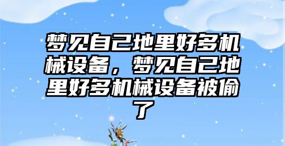夢見自己地里好多機械設(shè)備，夢見自己地里好多機械設(shè)備被偷了