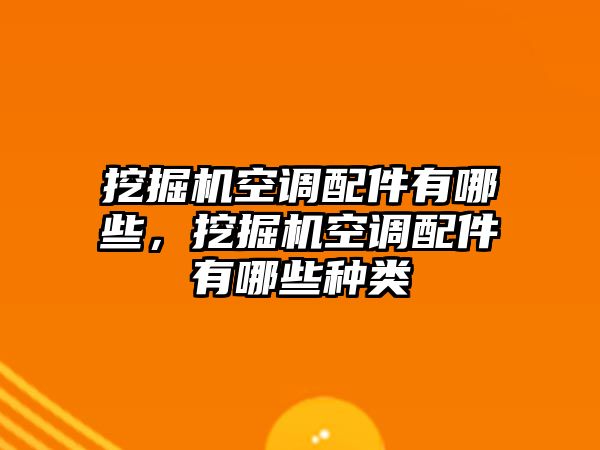 挖掘機(jī)空調(diào)配件有哪些，挖掘機(jī)空調(diào)配件有哪些種類