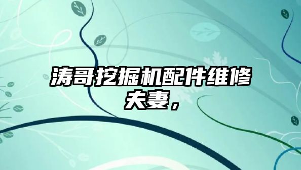濤哥挖掘機(jī)配件維修夫妻，