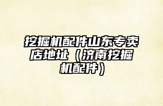 挖掘機(jī)配件山東專賣店地址（濟(jì)南挖掘機(jī)配件）