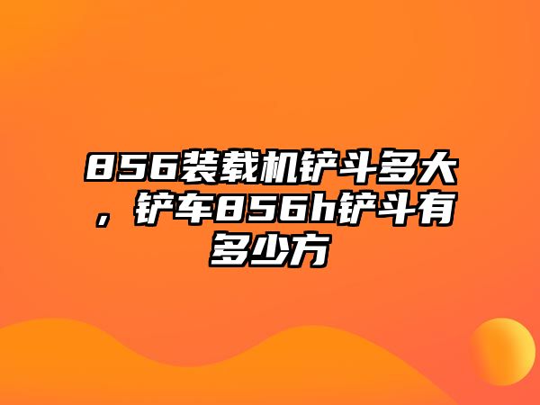 856裝載機鏟斗多大，鏟車856h鏟斗有多少方