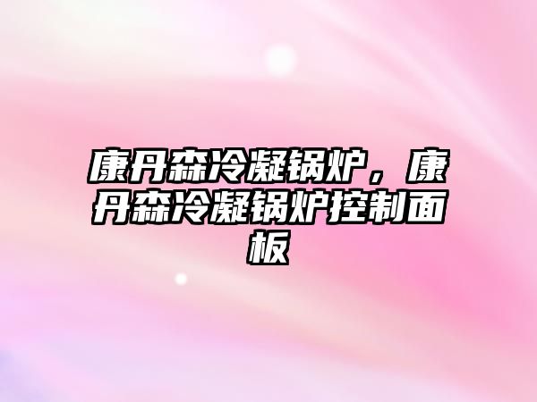 康丹森冷凝鍋爐，康丹森冷凝鍋爐控制面板