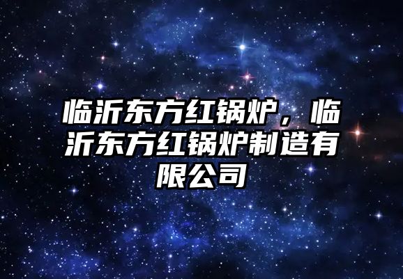 臨沂東方紅鍋爐，臨沂東方紅鍋爐制造有限公司