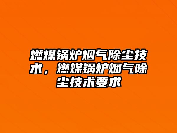 燃煤鍋爐煙氣除塵技術(shù)，燃煤鍋爐煙氣除塵技術(shù)要求