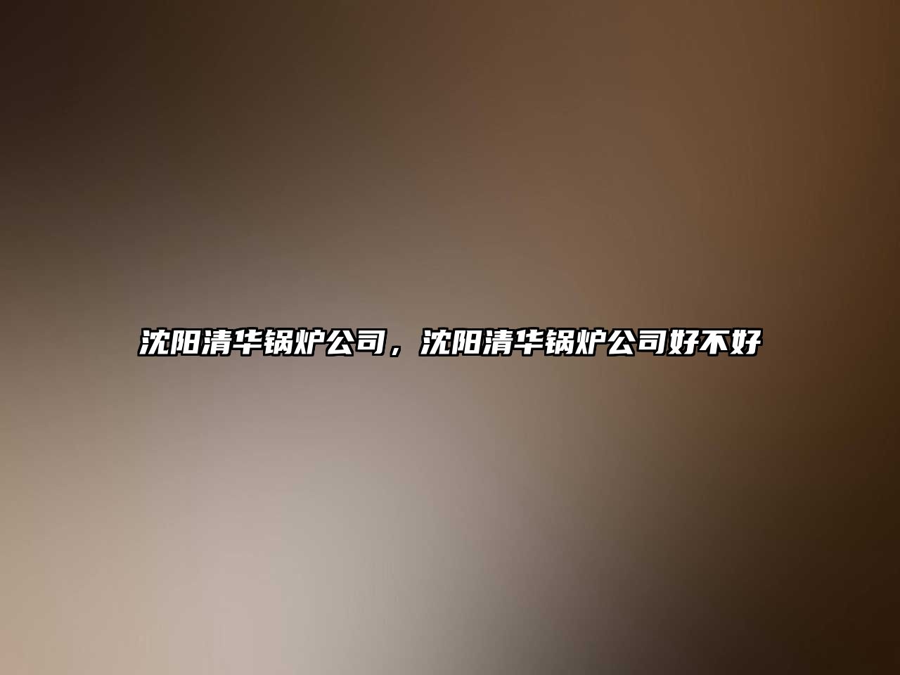 沈陽清華鍋爐公司，沈陽清華鍋爐公司好不好