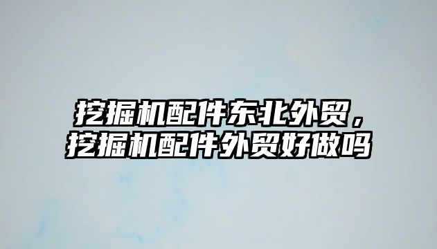 挖掘機(jī)配件東北外貿(mào)，挖掘機(jī)配件外貿(mào)好做嗎