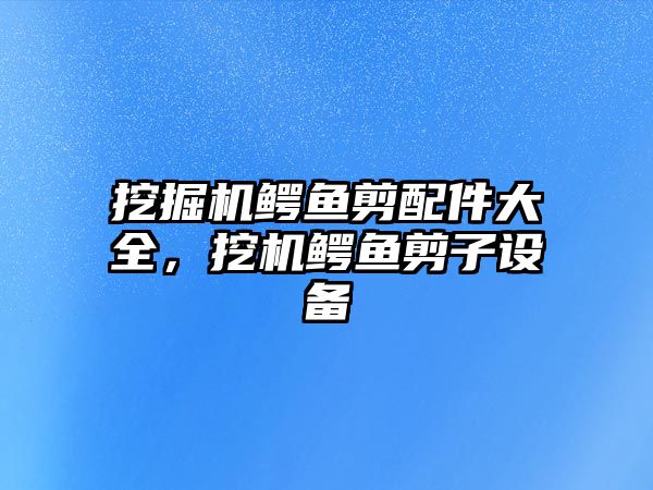 挖掘機鱷魚剪配件大全，挖機鱷魚剪子設(shè)備