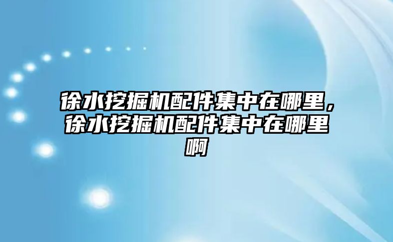 徐水挖掘機(jī)配件集中在哪里，徐水挖掘機(jī)配件集中在哪里啊