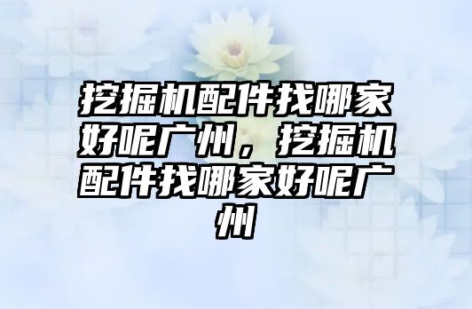 挖掘機配件找哪家好呢廣州，挖掘機配件找哪家好呢廣州