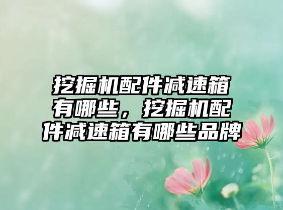 挖掘機配件減速箱有哪些，挖掘機配件減速箱有哪些品牌