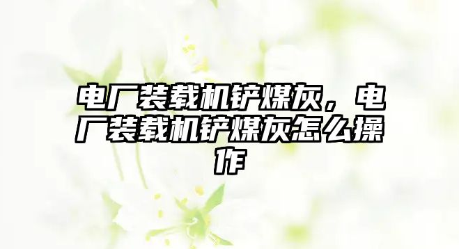 電廠裝載機(jī)鏟煤灰，電廠裝載機(jī)鏟煤灰怎么操作