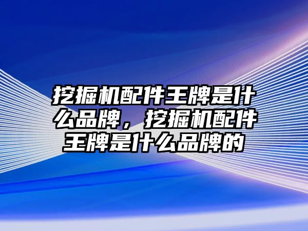 挖掘機(jī)配件王牌是什么品牌，挖掘機(jī)配件王牌是什么品牌的