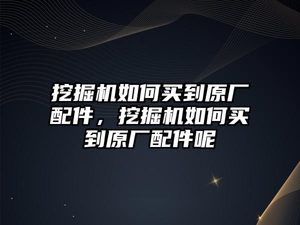 挖掘機(jī)如何買到原廠配件，挖掘機(jī)如何買到原廠配件呢