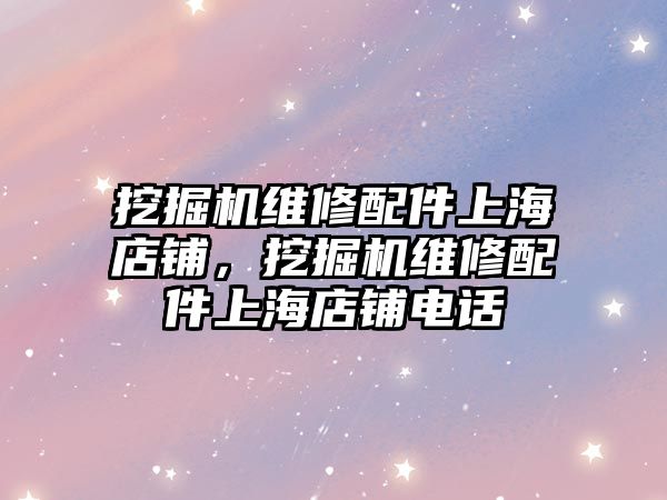 挖掘機維修配件上海店鋪，挖掘機維修配件上海店鋪電話