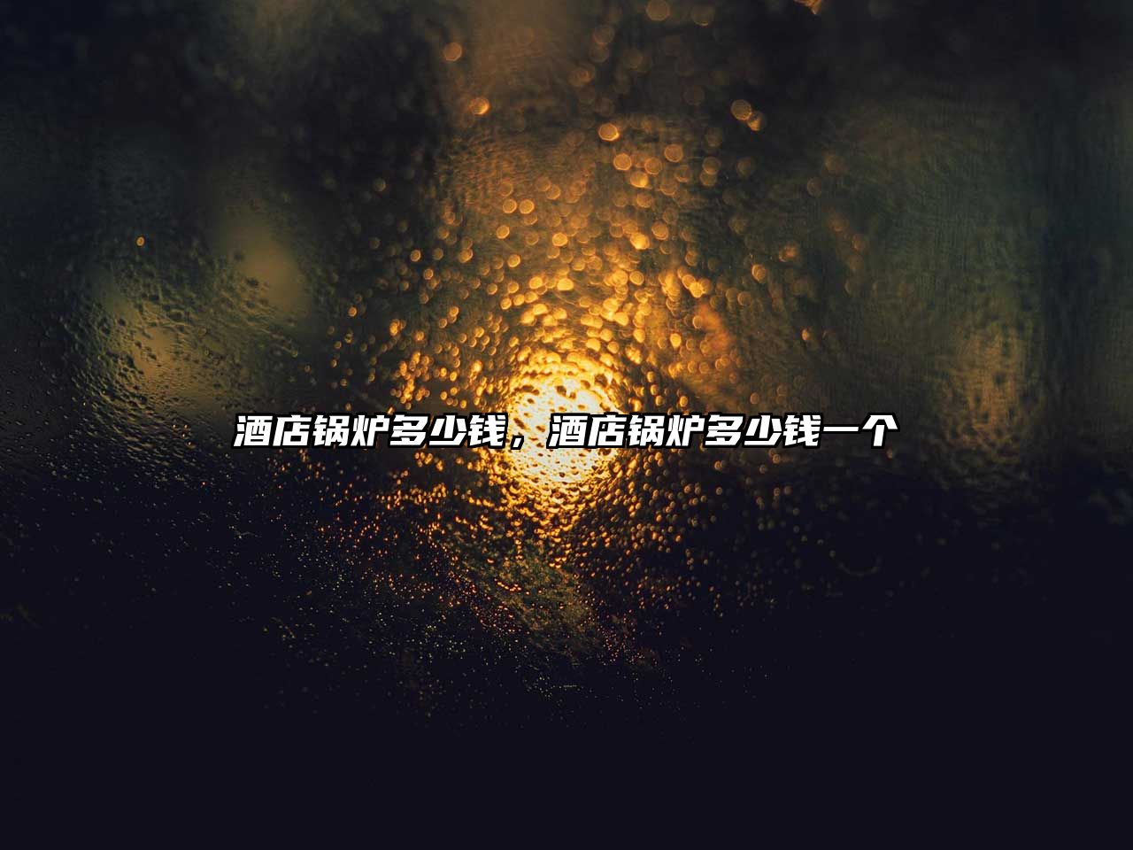 酒店鍋爐多少錢，酒店鍋爐多少錢一個(gè)