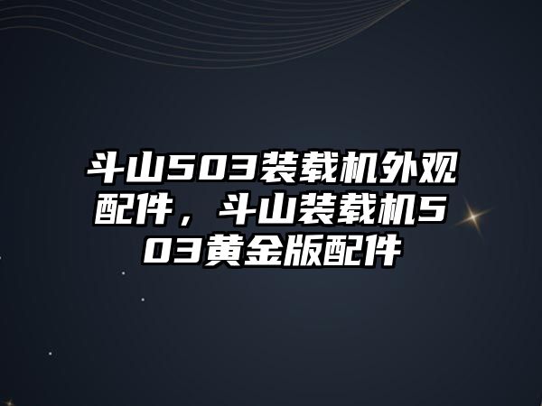 斗山503裝載機(jī)外觀配件，斗山裝載機(jī)503黃金版配件