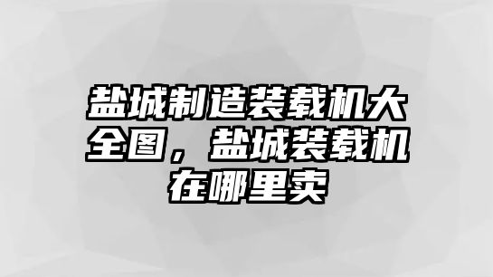 鹽城制造裝載機大全圖，鹽城裝載機在哪里賣