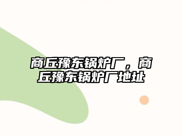 商丘豫東鍋爐廠，商丘豫東鍋爐廠地址