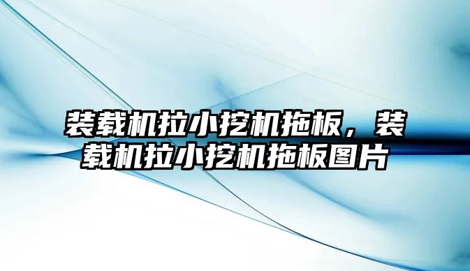 裝載機(jī)拉小挖機(jī)拖板，裝載機(jī)拉小挖機(jī)拖板圖片