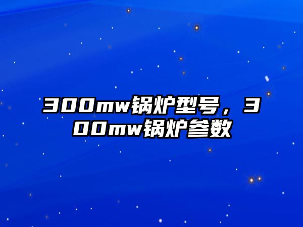300mw鍋爐型號，300mw鍋爐參數(shù)