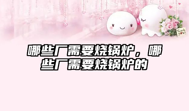 哪些廠需要燒鍋爐，哪些廠需要燒鍋爐的