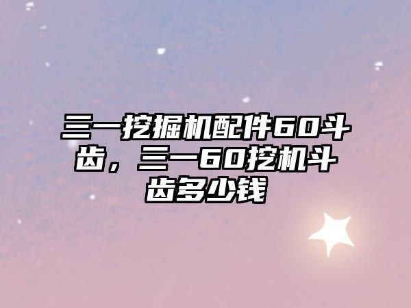 三一挖掘機配件60斗齒，三一60挖機斗齒多少錢