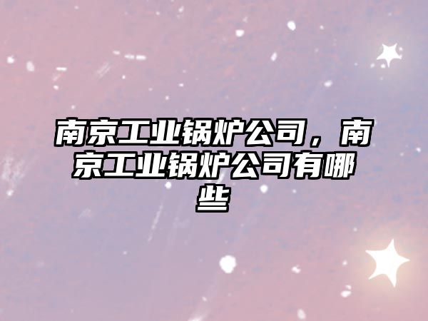 南京工業(yè)鍋爐公司，南京工業(yè)鍋爐公司有哪些