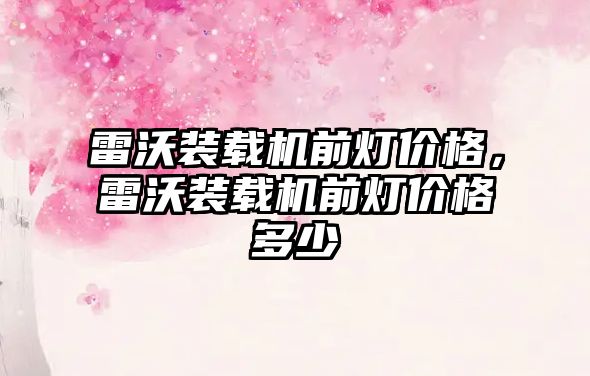 雷沃裝載機(jī)前燈價格，雷沃裝載機(jī)前燈價格多少