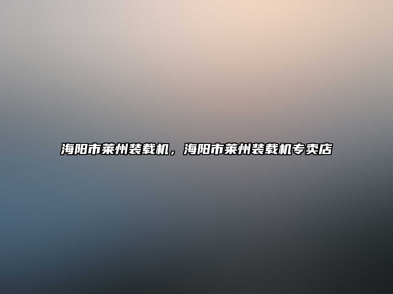 海陽市萊州裝載機(jī)，海陽市萊州裝載機(jī)專賣店