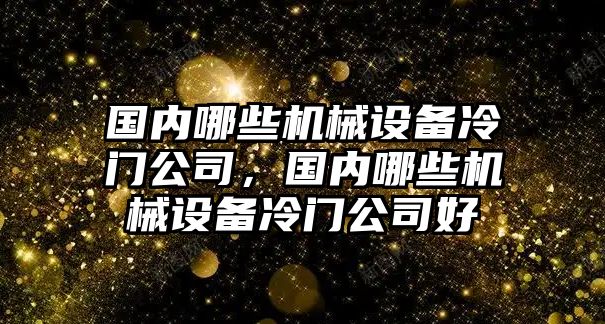 國內(nèi)哪些機械設(shè)備冷門公司，國內(nèi)哪些機械設(shè)備冷門公司好