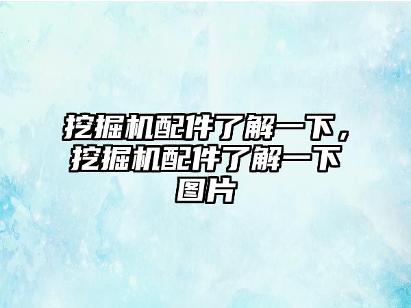 挖掘機(jī)配件了解一下，挖掘機(jī)配件了解一下圖片