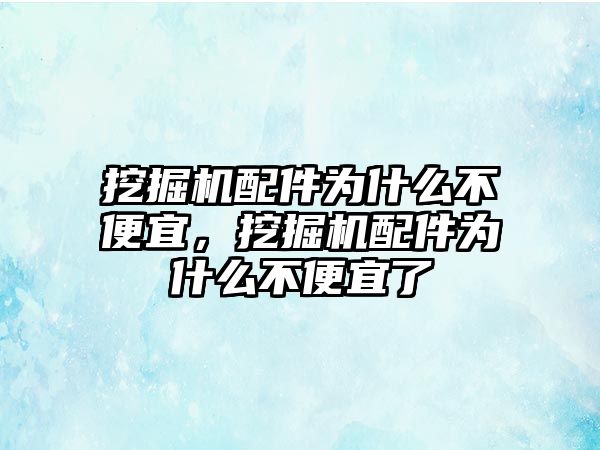 挖掘機(jī)配件為什么不便宜，挖掘機(jī)配件為什么不便宜了