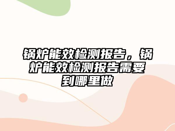 鍋爐能效檢測(cè)報(bào)告，鍋爐能效檢測(cè)報(bào)告需要到哪里做