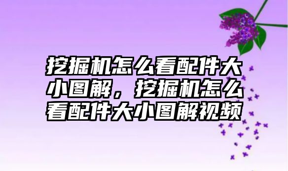 挖掘機怎么看配件大小圖解，挖掘機怎么看配件大小圖解視頻