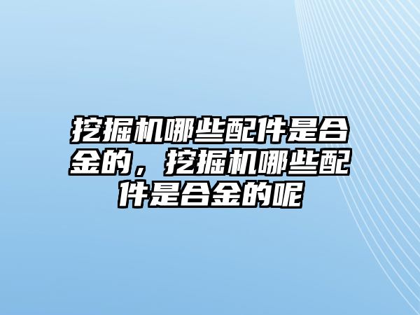 挖掘機哪些配件是合金的，挖掘機哪些配件是合金的呢