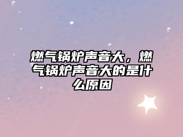 燃氣鍋爐聲音大，燃氣鍋爐聲音大的是什么原因