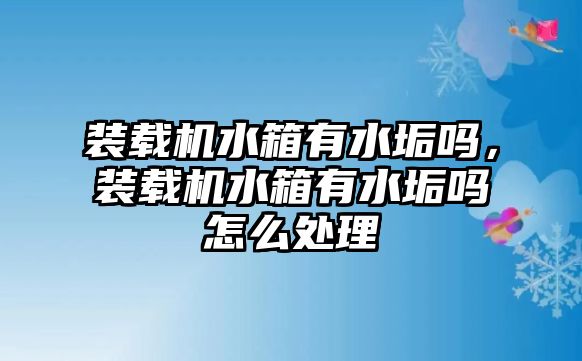 裝載機(jī)水箱有水垢嗎，裝載機(jī)水箱有水垢嗎怎么處理