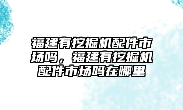 福建有挖掘機配件市場嗎，福建有挖掘機配件市場嗎在哪里