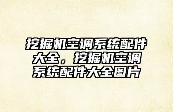 挖掘機空調系統(tǒng)配件大全，挖掘機空調系統(tǒng)配件大全圖片