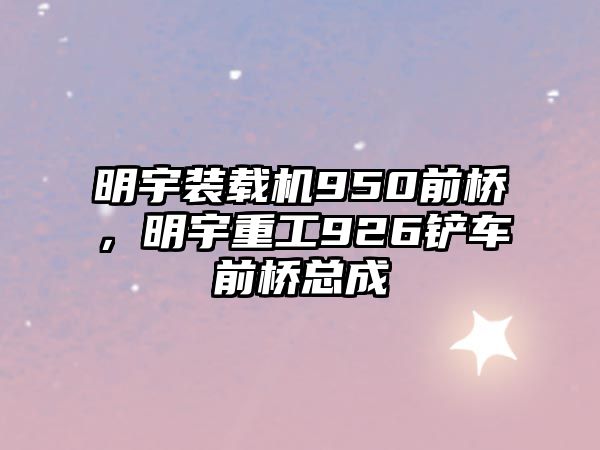 明宇裝載機(jī)950前橋，明宇重工926鏟車(chē)前橋總成