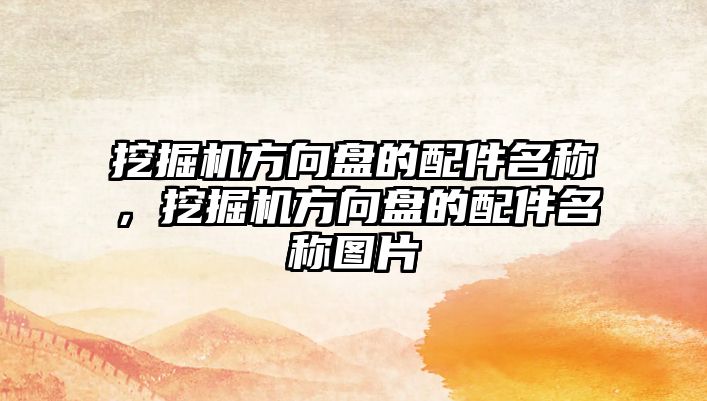 挖掘機(jī)方向盤的配件名稱，挖掘機(jī)方向盤的配件名稱圖片