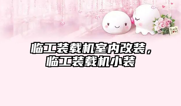 臨工裝載機室內(nèi)改裝，臨工裝載機小裝