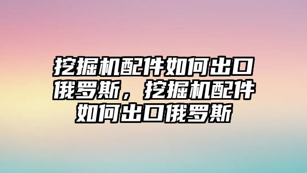 挖掘機(jī)配件如何出口俄羅斯，挖掘機(jī)配件如何出口俄羅斯