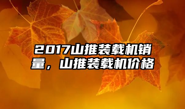 2017山推裝載機銷量，山推裝載機價格