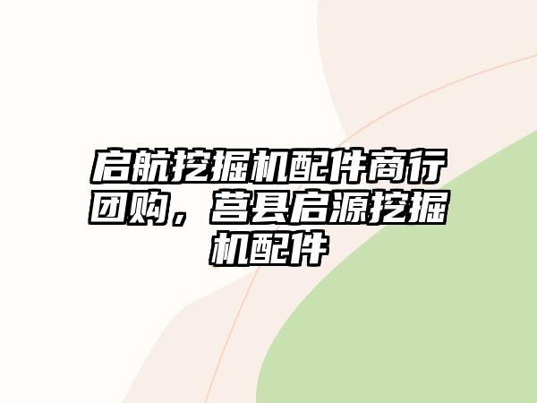 啟航挖掘機配件商行團(tuán)購，莒縣啟源挖掘機配件
